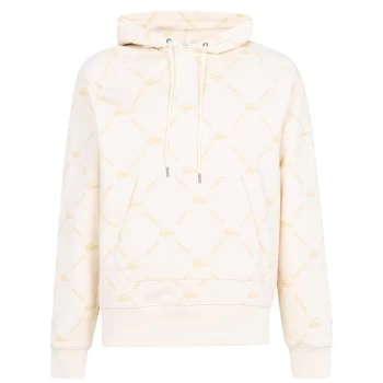 Lacoste All-Over Logo Hoodie - Beige