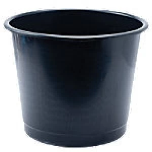 Plastic Waste Bin 14 L Black 31.4 x 31.4 x 25.4 cm