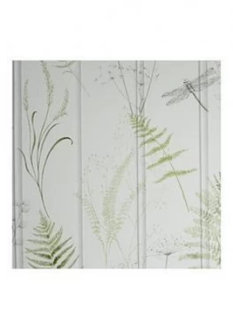 Arthouse Natural Panel Green Wallpaper