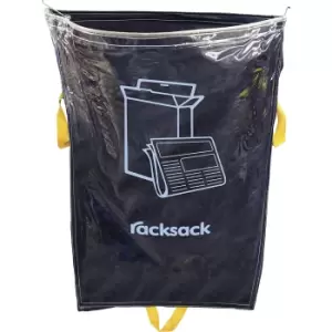 Racksack , capacity 160 l, paper waste symbol, blue/transparent