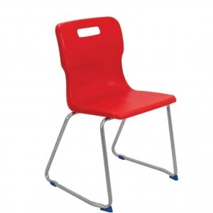 TC Office Titan Skid Base Chair Size 6, Red
