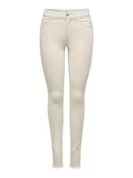 ONLY Onlblushlife Mid Ankle Skinny Fit Jeans Women Beige