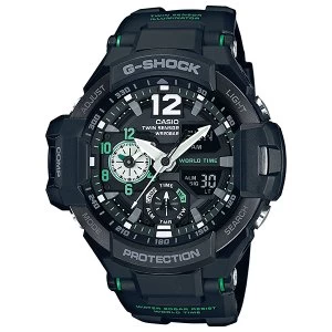 Casio G-SHOCK GRAVITYMASTER 200M Water Resistance Analog-Digital Watch GA-1100-1A3 - Black + Green