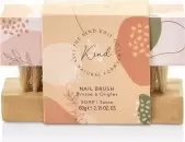 The Kind Edit Co Kind Soap and Nail Brush Set - 100g Soap Bar, Nail Brush