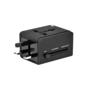 Port Connect Dual USB Port Universal Travel Adapter - over 150 countries worldwide