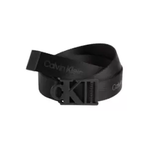 Calvin Klein Jeans Monogram Logo Webbing Belt 35MM - Black