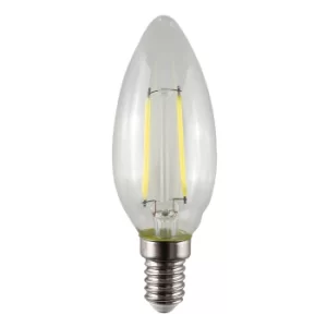 5 x Dimmable 4W SES E14 Warm White LED Filament Candle Bulbs