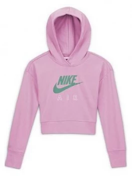 Nike Air Older Girls Crop Hoodie - Pink
