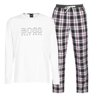 Boss Cosy Long Pyjama Set - White