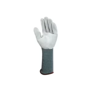 Ansell Kevlar Gloves, Cut Resistant, Grey, Long Cuff, Size 8