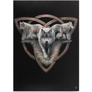 Large Wolf Trio Canvas Picture by Anne Stokes