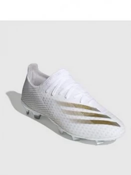 adidas X Ghosted.3 Firm Ground Football Boots - White, Size 10, Men