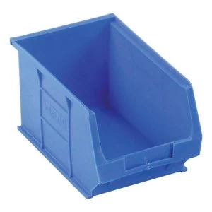 Heavy Duty Polypropylene Small Parts Container W240xD150xH132mm Blue 1 x Pack of 10 Containers