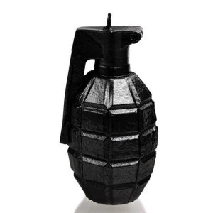 Black Metallic Large Grenade Candle