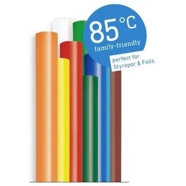 Steinel Hot melt glue sticks 7mm 150 mm Multi-coloured, Red, Yellow, Green, Orange, White, Brown, Black 96g 16 pc(s)