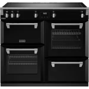 Stoves Richmond Deluxe ST DX RICH D1000Ei ZLS BK 100cm Electric Range Cooker with Induction Hob - Black - A Rated