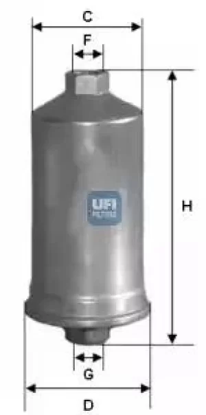 31.504.00 UFI Fuel Filter Petrol