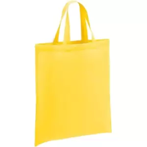 Brand Lab Cotton Short Handle Shopper Bag (One Size) (Yellow) - Yellow