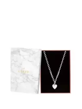 Lipsy Silver Heart Charm Necklace - Gift Boxed, Silver, Women
