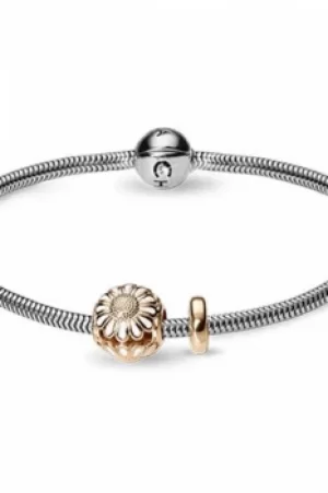 Ladies Christina Sterling Silver 19cm Bracelet With Charm 615-19G-MARGUERITE