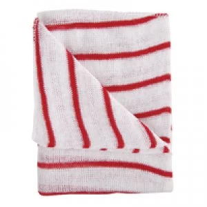 Contico Red and White Hygiene Dishcloths 16x12" Pack of 10 100755RD