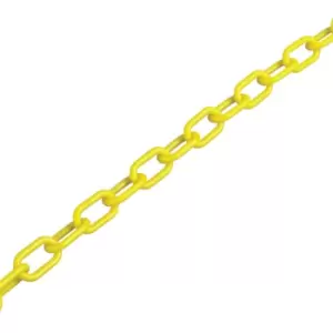 25m plastic chain for pedestrian barrier systems - 8mm, red & white