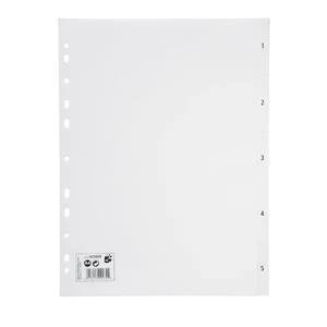 5 Star Index Multipunched 120 micron Polypropylene 1 5 A4 White