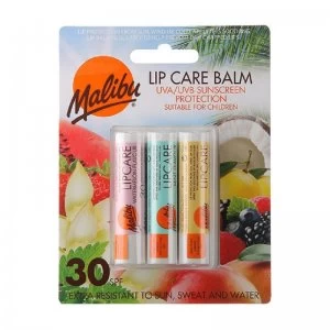 Malibu Lip Care Balm SPF30 Watermelon/Mint/Vanilla 3x4g
