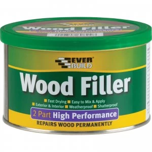Everbuild 2 Part High Performance Wood Filler Medium Stainable 500g