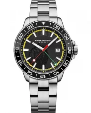 Raymond Weil Tango GMT Bob Marley Limited Edition Black Dial Stainless Steel Mens Watch 8280-ST1-BMY18 8280-ST1-BMY18