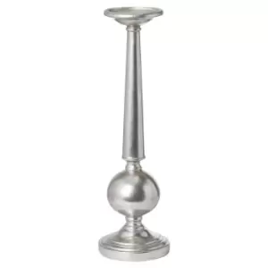 Antique Silver Medium Column Candle Stand