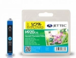 HP920XL CD972AE Cyan Remanufactured Ink Cartridge by JetTec H920CXL