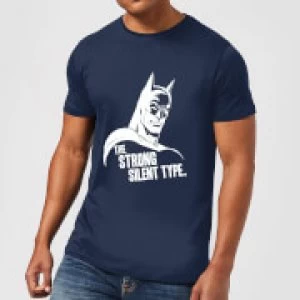 DC Comics Batman The Strong Silent Type T-Shirt - Navy - S