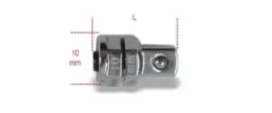 Beta Tools 123 Q1/4 Quick Release Adaptor 1/4" for 10mm Ratchet Wrench 001230310