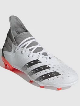 adidas Predator 20.2 Firm Ground Football Boots - White, Size 8, Men