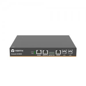 Vertiv Avocent 8-Port ACS800 Serial Console with analog modem external AC/DC Power Brick - Jumper cord: Plug C14 to connector C13