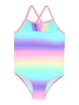 Accessorize Girls Pastel Ombre Swimsuit - Multi, Size Age: 11-12 Years, Women