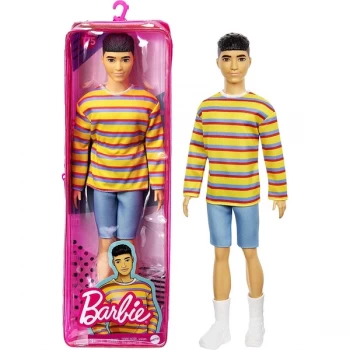 Barbie Ken Doll Fashionistas # 175 Ken Polo Shirt Black Hair Doll