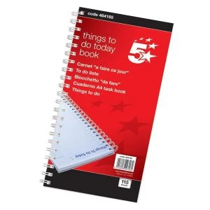 5 Star 280 x 140mm Things To Do Today Book Wirebound 6 Months 115 Pages