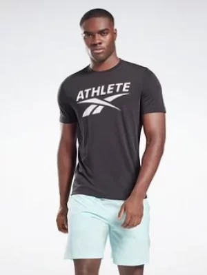 Reebok Athlete Vector Graphic T-Shirt, Black, Size 2XL, Men