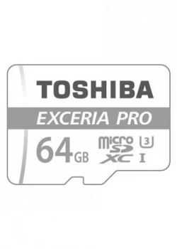 Toshiba Exceria Pro M401 microSDXC 64GB UHS-I U3 Memory Card Class 10 95MBs Read 80MBs Write + SD Adapter