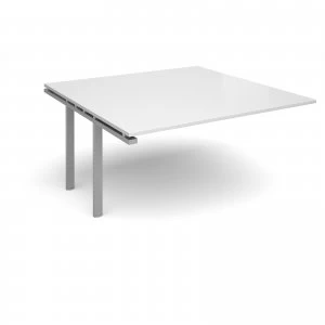 Adapt II Boardroom Table Add On Unit 1600mm x 1600mm - Silver Frame w