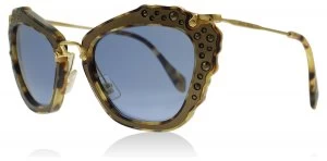 Miu Miu Noir Sunglasses Gold Marble DHF0A2 55mm