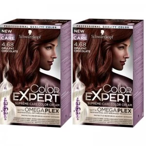 Schwarzkopf Colour Expert Hair Dye in Mahogany Brown Duo Pack