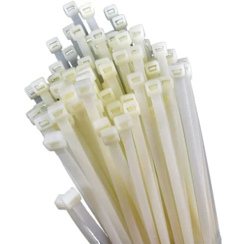 Cable Ties, Natural, 2.5MM Dia. & Assorted Length (Pk-300) - Edison