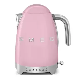 SMEG KLF04PKUK 50s Retro Style 1.7L 3KW Jug Kettle with Variable Temperature - Pink