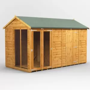 12x6 Power Apex Summerhouse Combi Building including 6ft Side Store