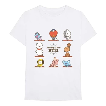 BT21 - Resting Time Unisex Small T-Shirt - White