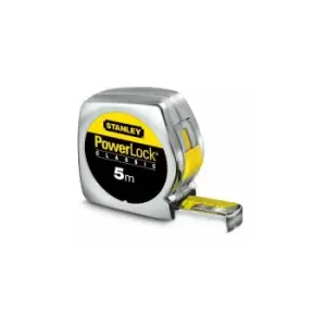 Stanley 1-33-195Powerlock Tape Measure with End Hook Without Hole, Silver, 5 m/25 mm
