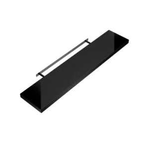 CASARIA Floating Wall Shelf with Wall Mount High-lustre Black
